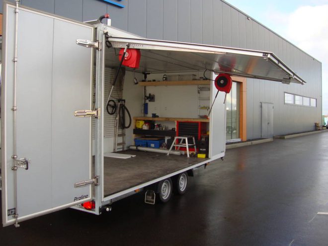 Proline Maatwerk mobiele werkplaats aanhangwagen
